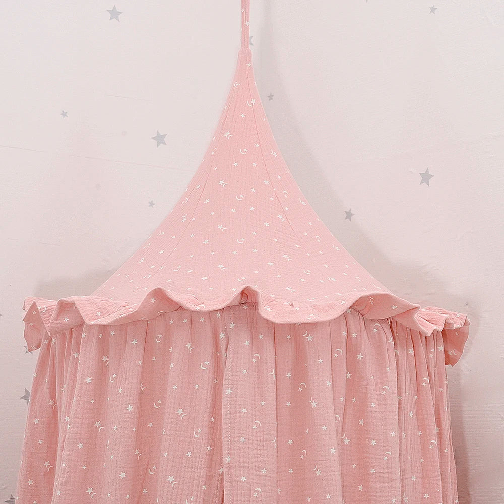 Ciel de lit bebe Magnifique rose clair 3