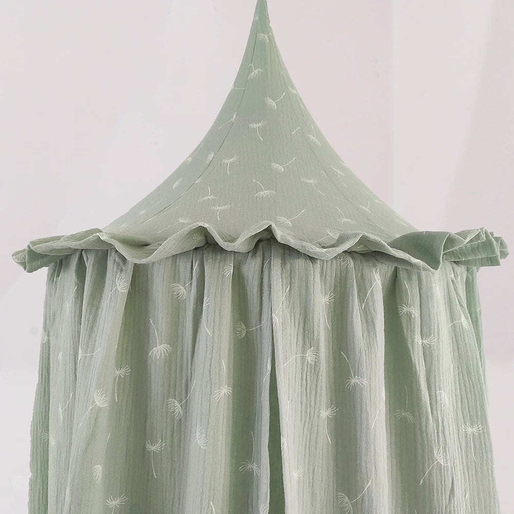 Ciel de lit bebe Magnifique vert sombre