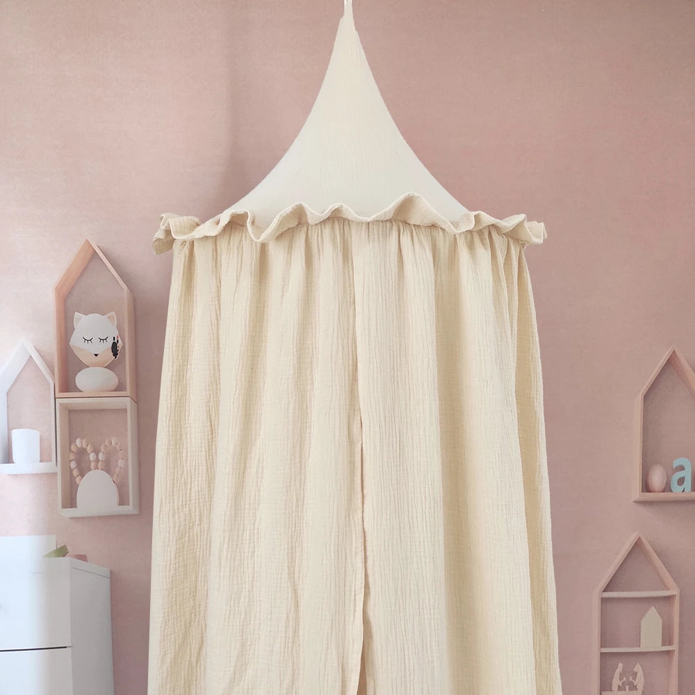 Ciel de lit bébé Sécurité beige 2
