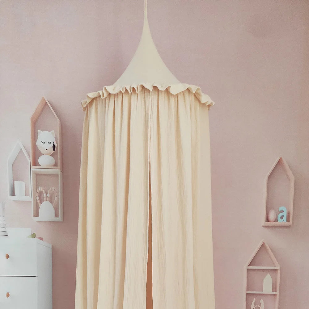 Ciel de lit bébé Sécurité beige
