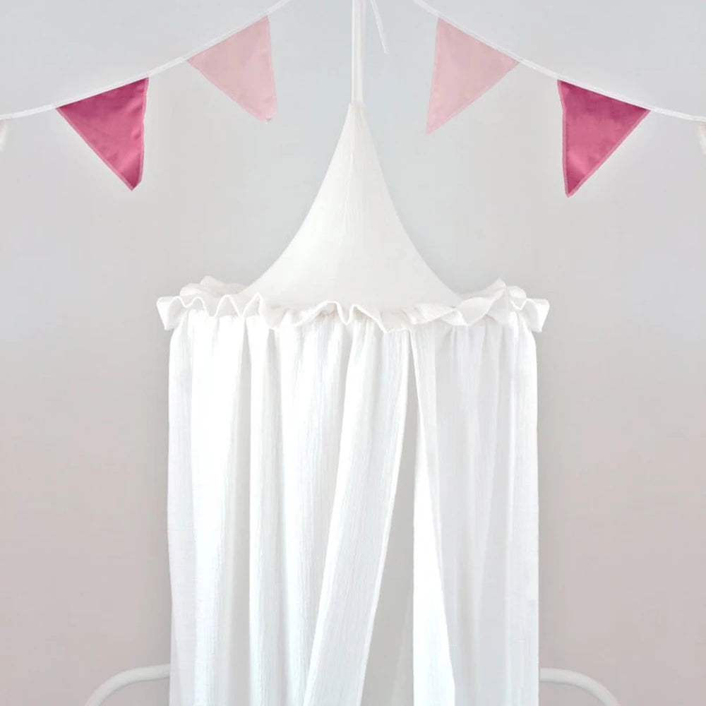 Ciel de lit bébé Sécurité blanc