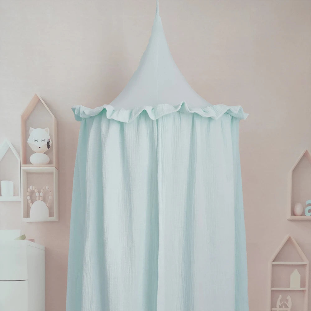 Ciel de lit bébé Sécurité bleu clair 2