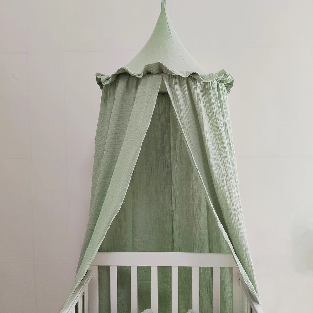 Ciel de lit bébé Sécurité vert 2