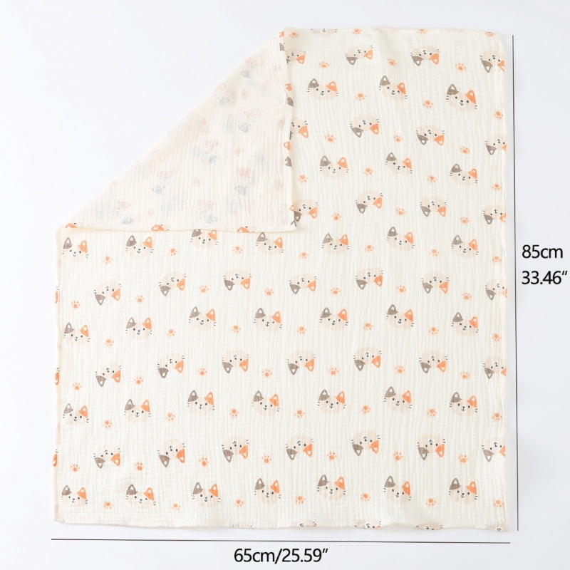 Couverture d'emmaillotage en coton pour bébé