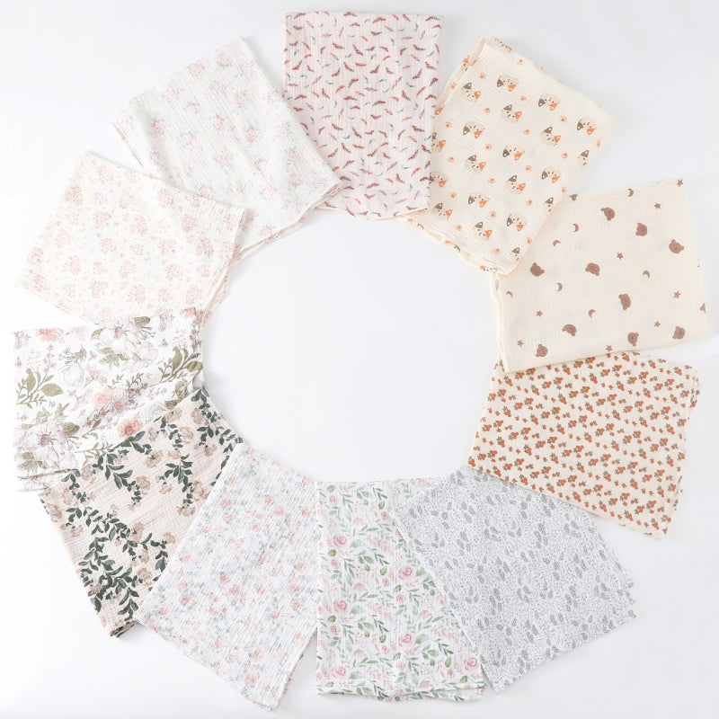 Couverture d'emmaillotage en coton pour bébé