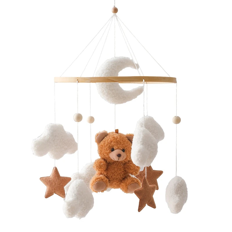 Mobile en bois pour berceau de bébé