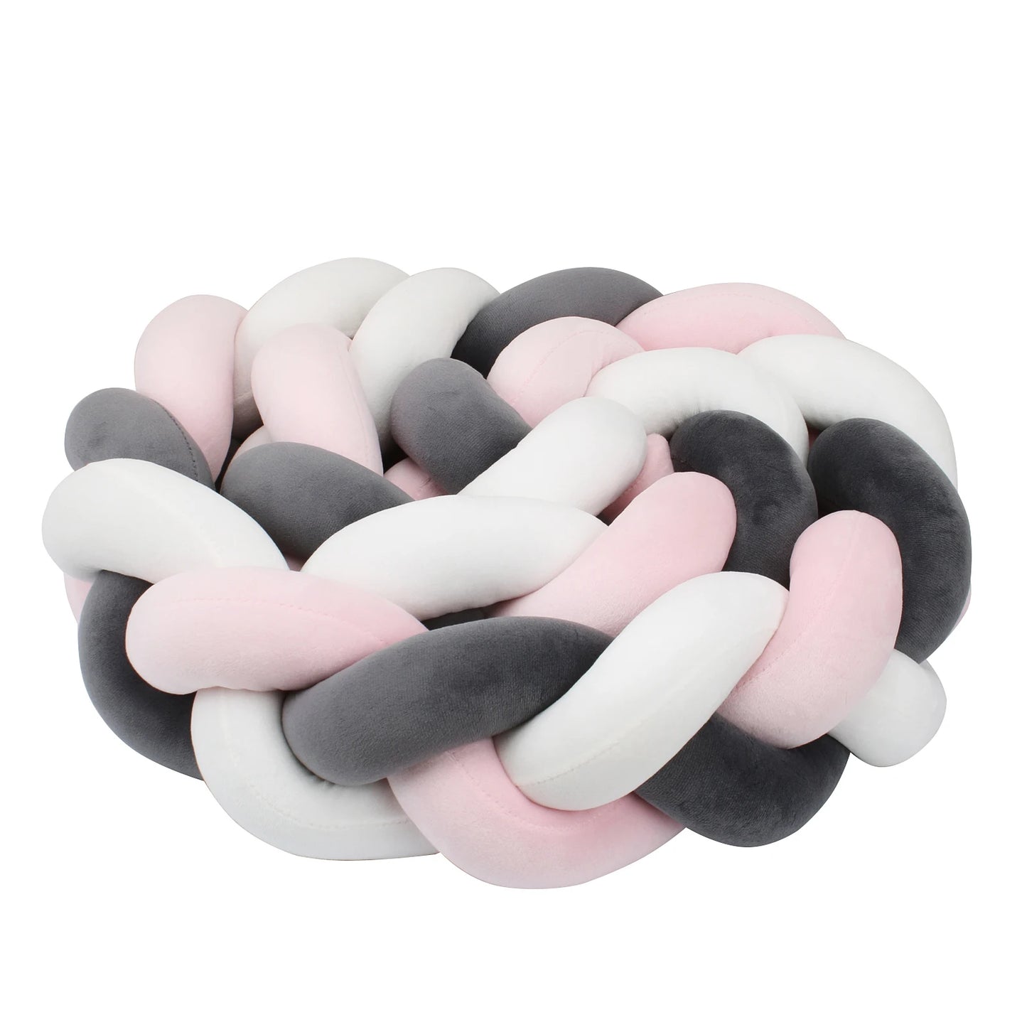 Tour de lit bebe ultradoux blanc-rose-gris-idealechambredebb.com