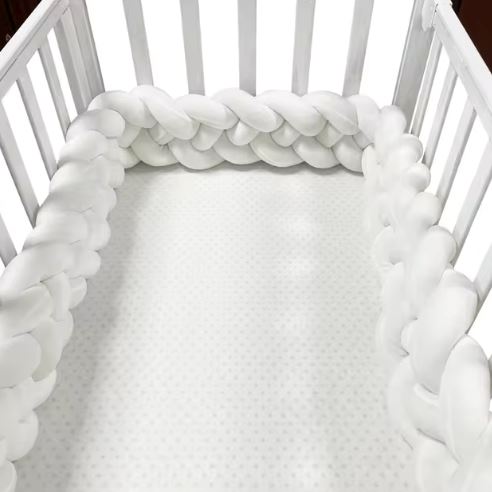 Tour de Lit Bebe - CozyKnot™ - Blanc - Chambre de Bébé Idéale