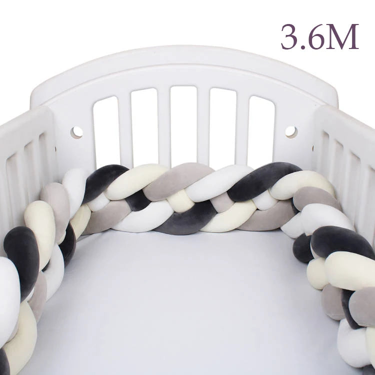 tour de lit respirant 3.6m gris noir-idealechambredebb.com