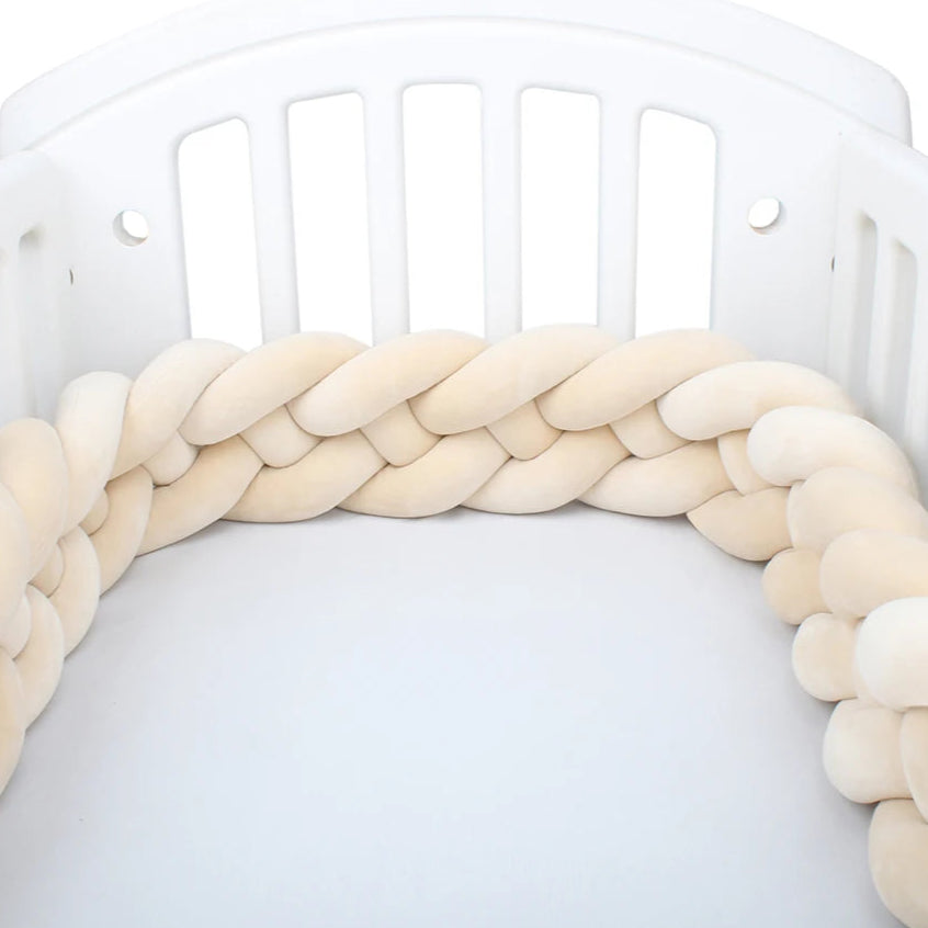tour de lit tresse blanc pâle-idealechambredebb.com