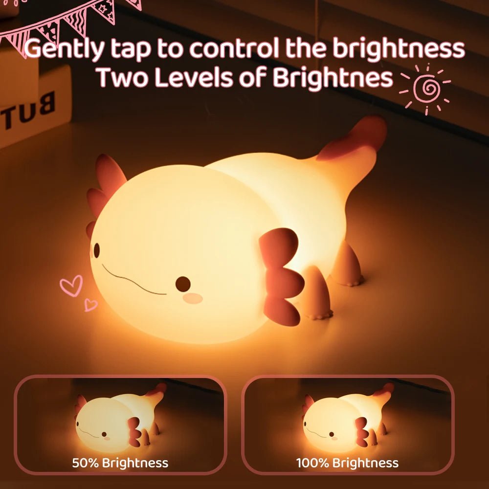 Veilleuse bébé Axolotl mignonne - Chambre de Bébé Idéale
