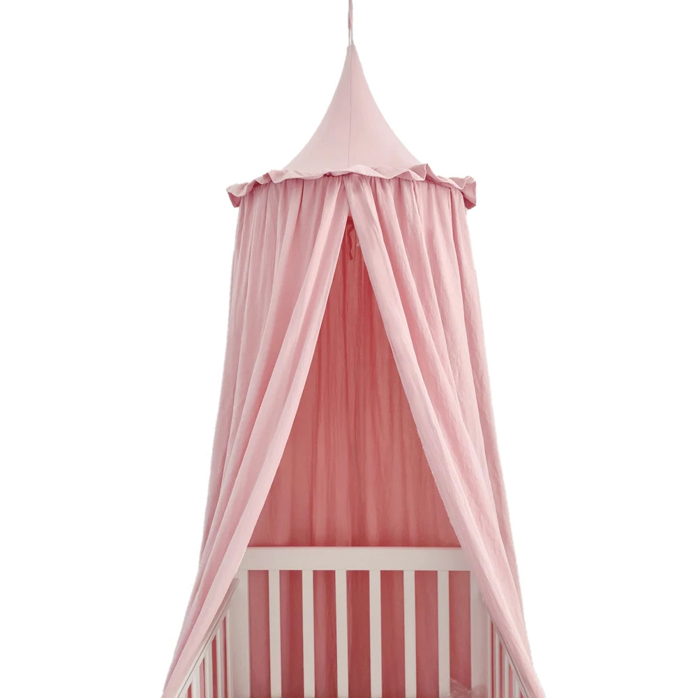 Ciel de lit bébé Admirable rose 4