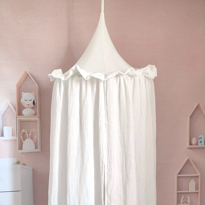 Ciel de lit bébé Sécurité blanc 2