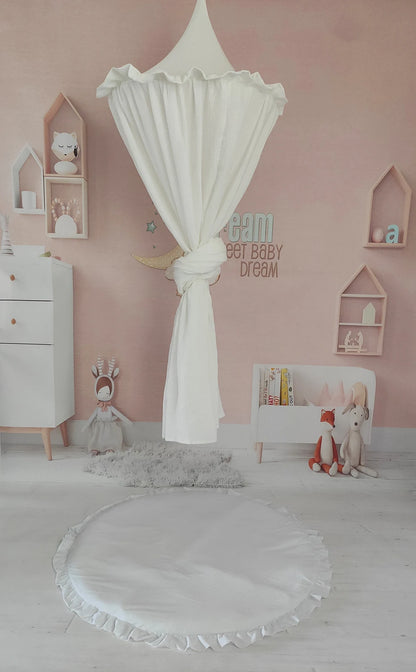Ciel de lit bébé Sécurité blanc 3