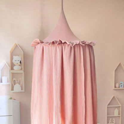 Ciel de lit bébé Sécurité rose foncé 2