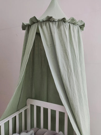 Ciel de lit bébé Sécurité vert