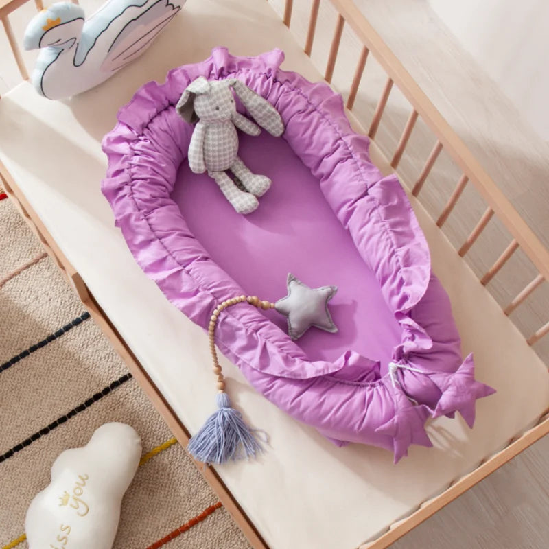 Cocon bebe amovible mauve