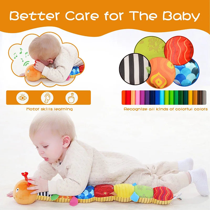 Mobile musicale pour bébé en peluche-chenille