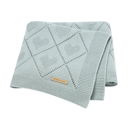 Couvertures pour bébé en tricot de coton