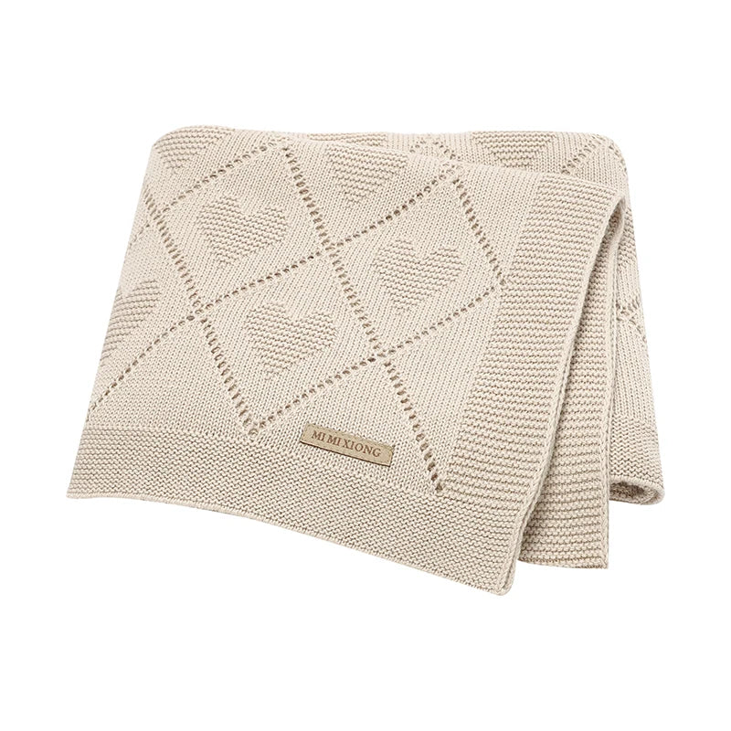 Couvertures pour bébé en tricot de coton