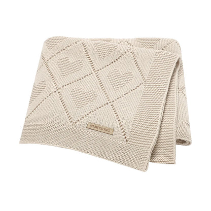Couvertures pour bébé en tricot de coton
