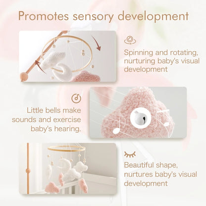 Mobile en bois pour berceau de bébé
