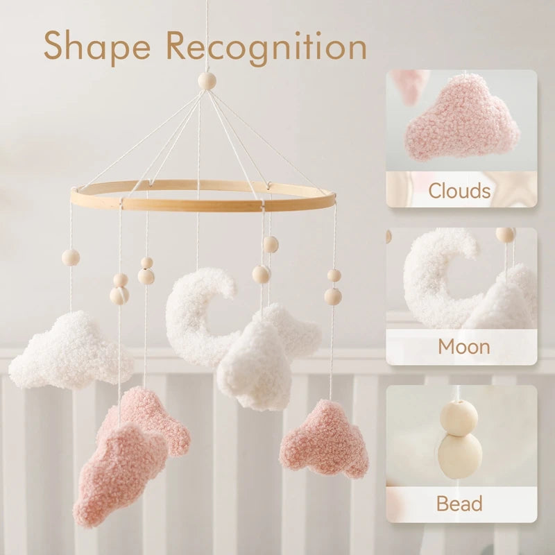 Mobile en bois pour berceau de bébé