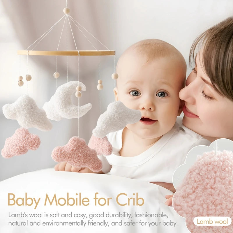Mobile en bois pour berceau de bébé