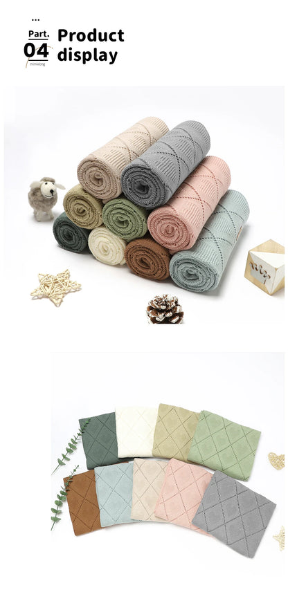 Couvertures pour bébé en tricot de coton