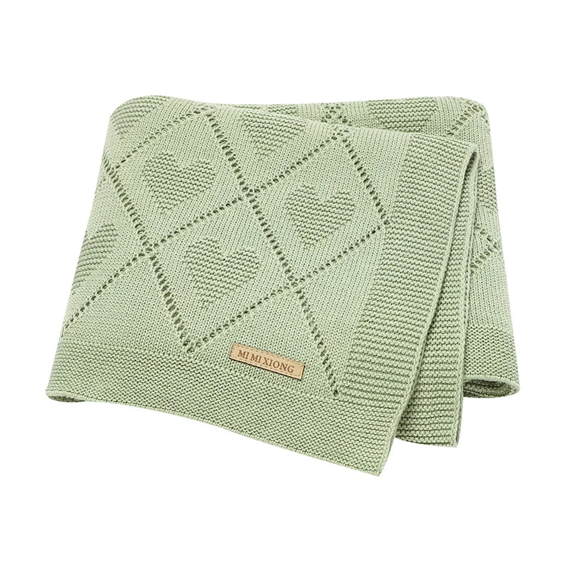 Couvertures pour bébé en tricot de coton