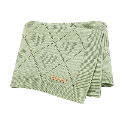 Couvertures pour bébé en tricot de coton