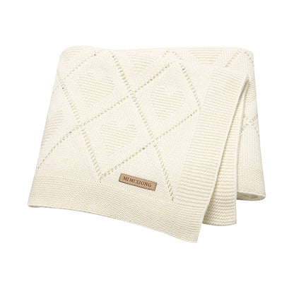 Couvertures pour bébé en tricot de coton