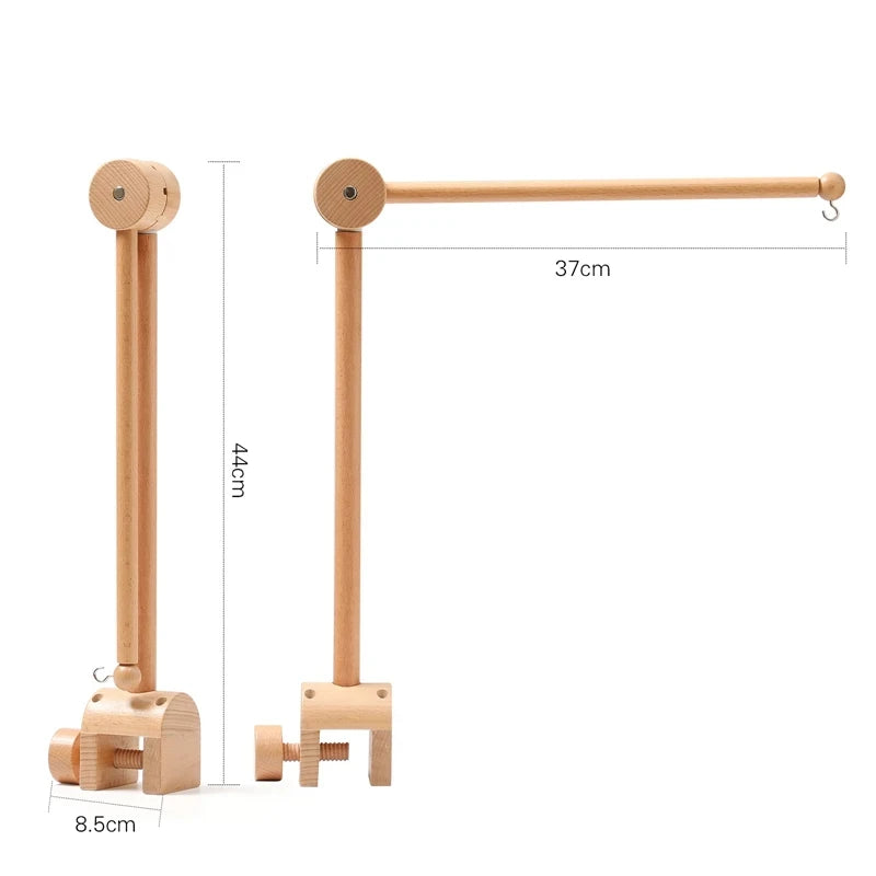 Support de mobile bébé en bois