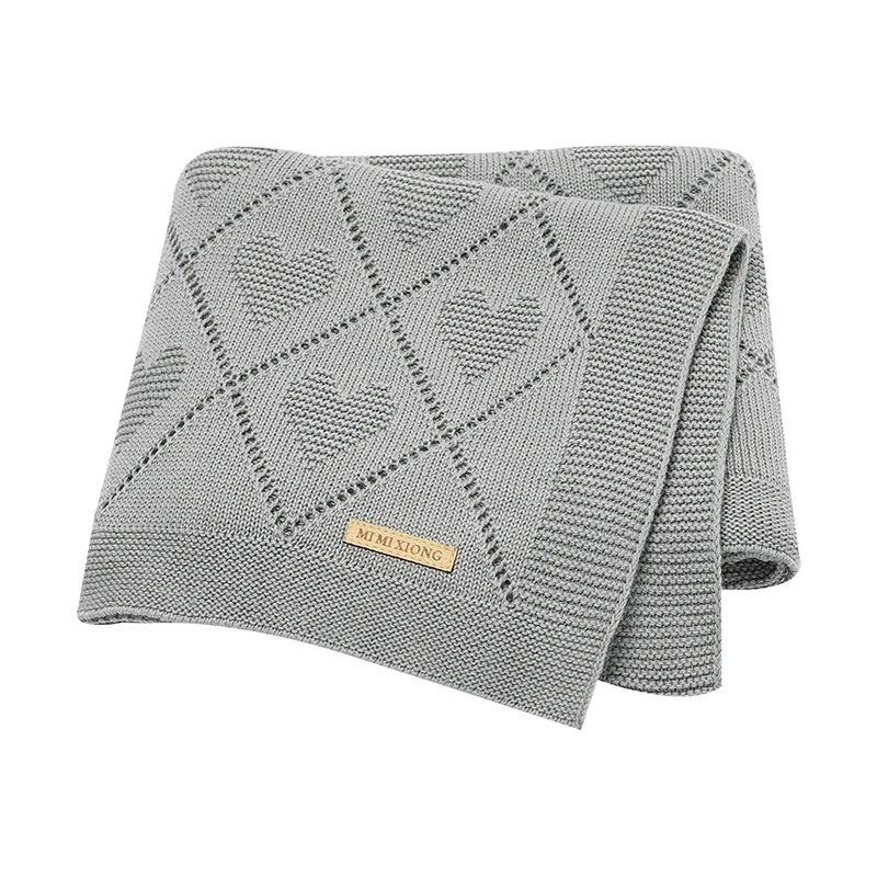 Couvertures pour bébé en tricot de coton