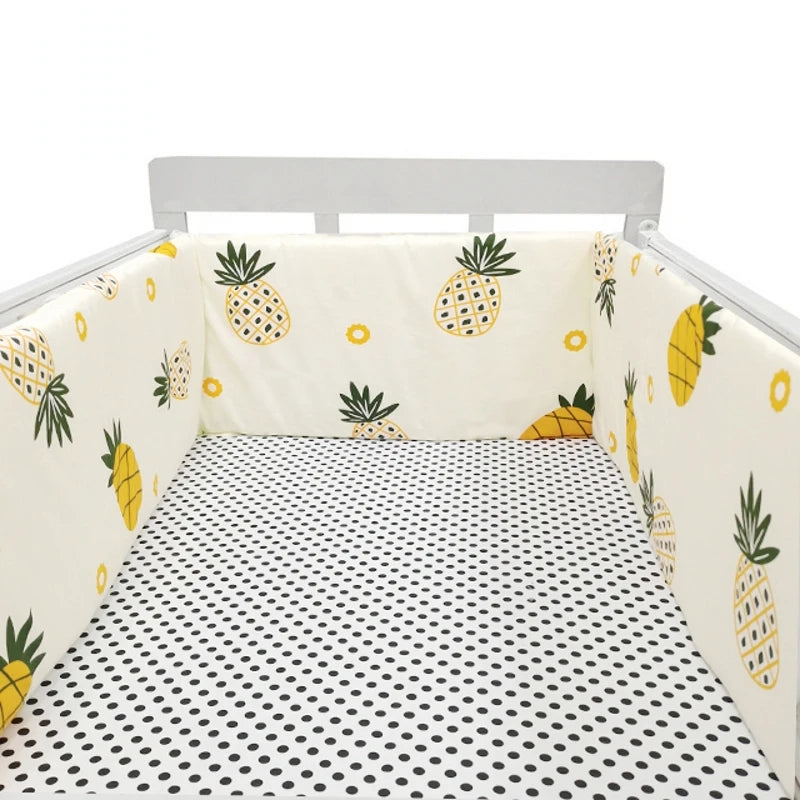 Tour de lit bébé Admirable blanc ananas points - idealechambredebb.com