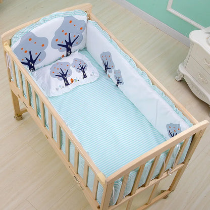 Tour de lit bébé Belles Déco Bleu 5- idealechambredebb.com
