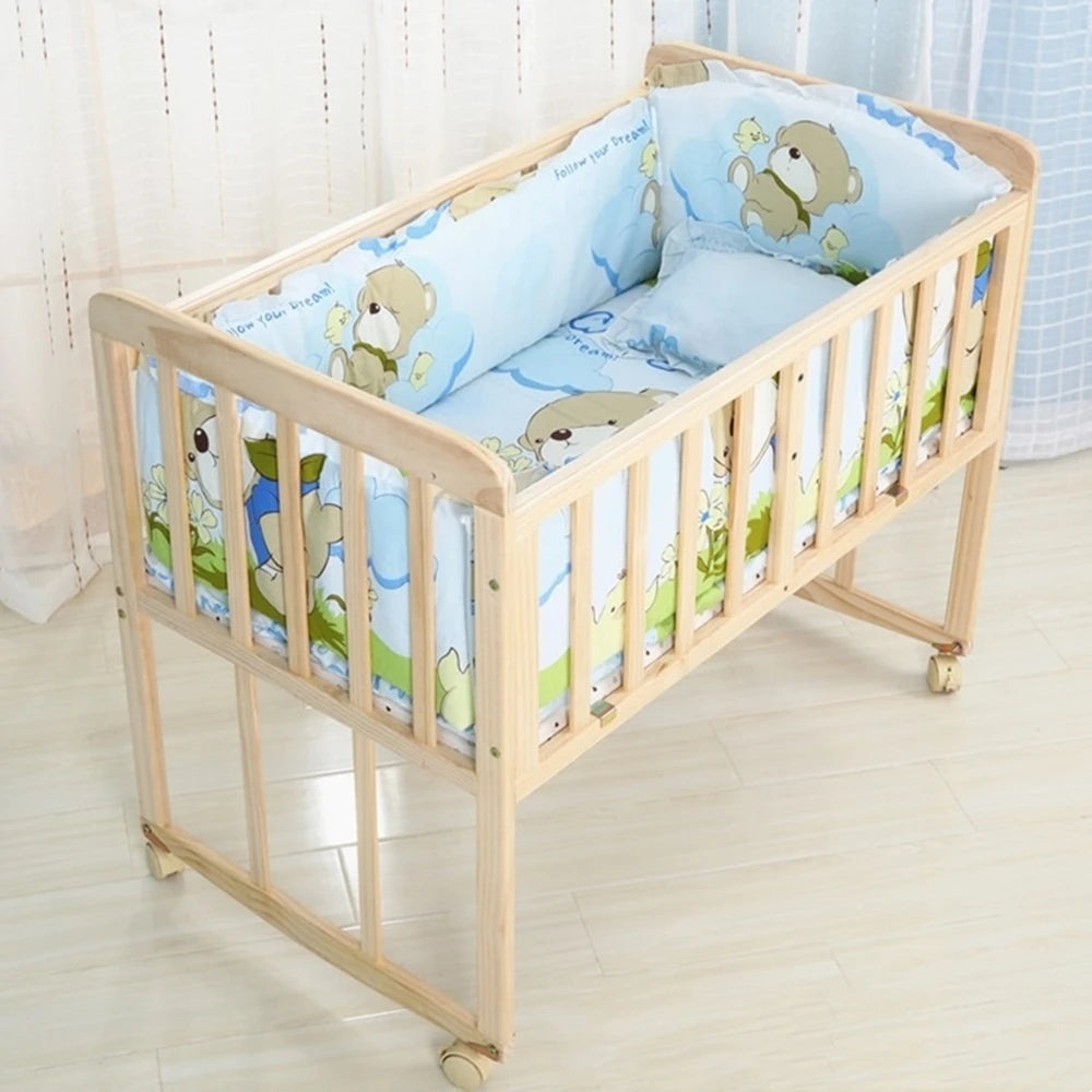 Tour de lit bébé Belles Déco Bleu 6- idealechambredebb.com