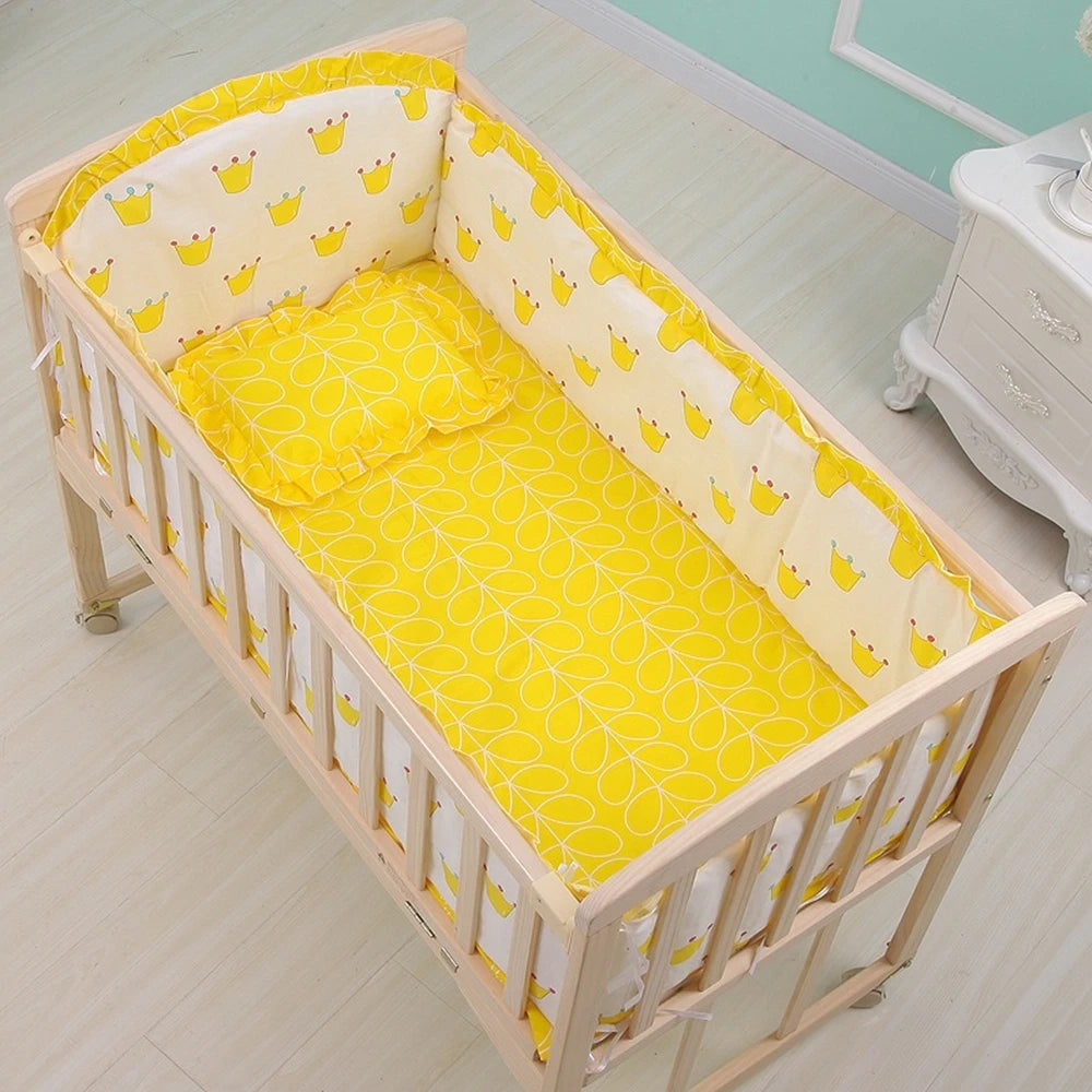 Tour de lit bébé Belles Déco Jaune 2 - idealechambredebb.com