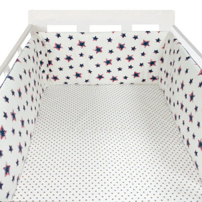 Tour de lit bébé Chichonera blanc etoiles bleues