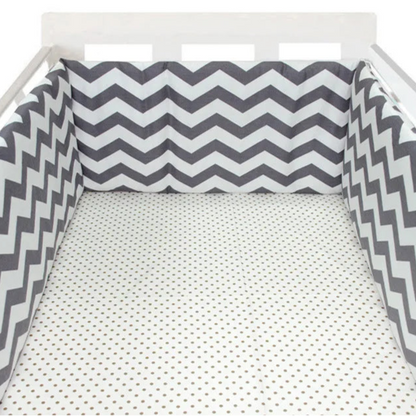 Tour de lit bébé Chichonera blanc rayés noirs