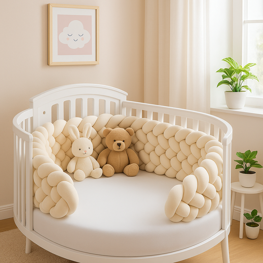 Tour de lit bébé Parfaite protection-beige-lapin-ours