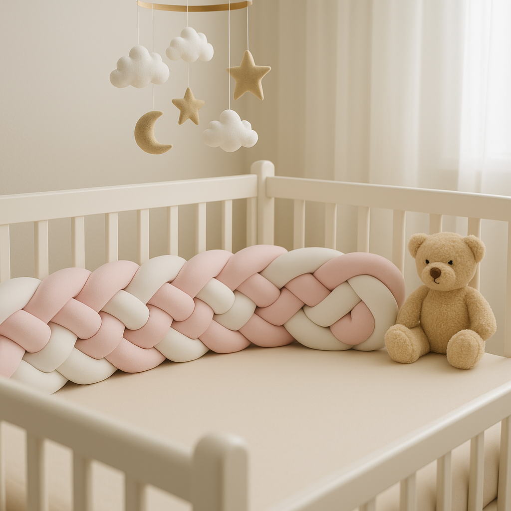 Tour de lit bébé Parfaite protection rose deco ours