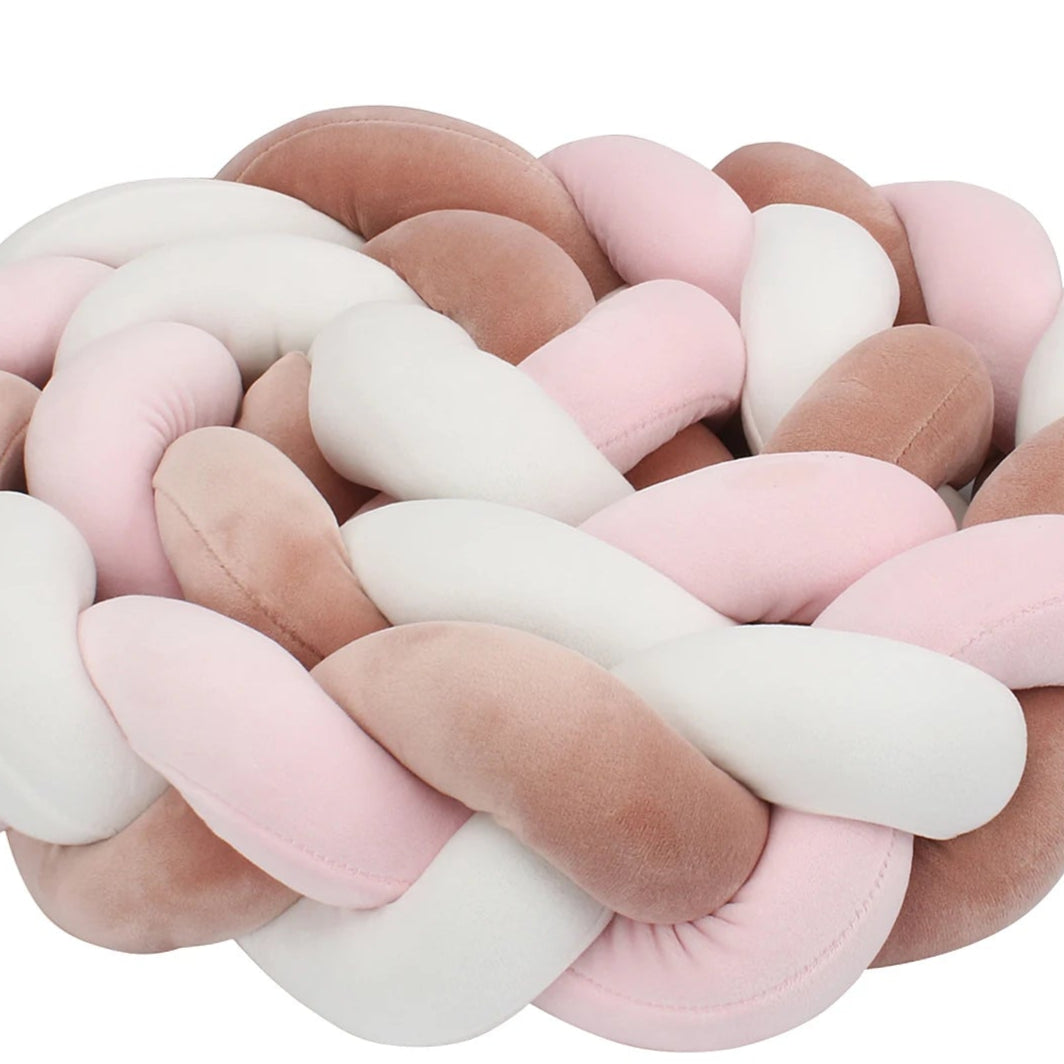 Tour de lit bebe confort optimal blanc-rose-chocolat-idealechambredebb.com