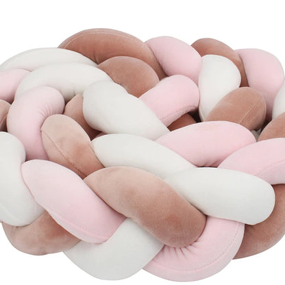 Tour de lit bebe confort optimal blanc-rose-chocolat-idealechambredebb.com