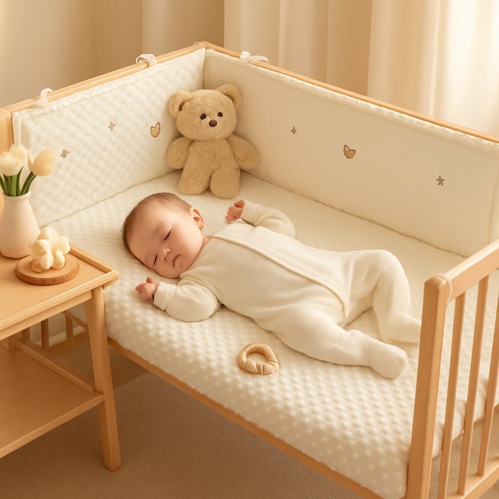 Tour de lit bebe magnifique blanc deco bebe doudou
