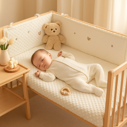 Tour de lit bebe magnifique blanc deco bebe doudou