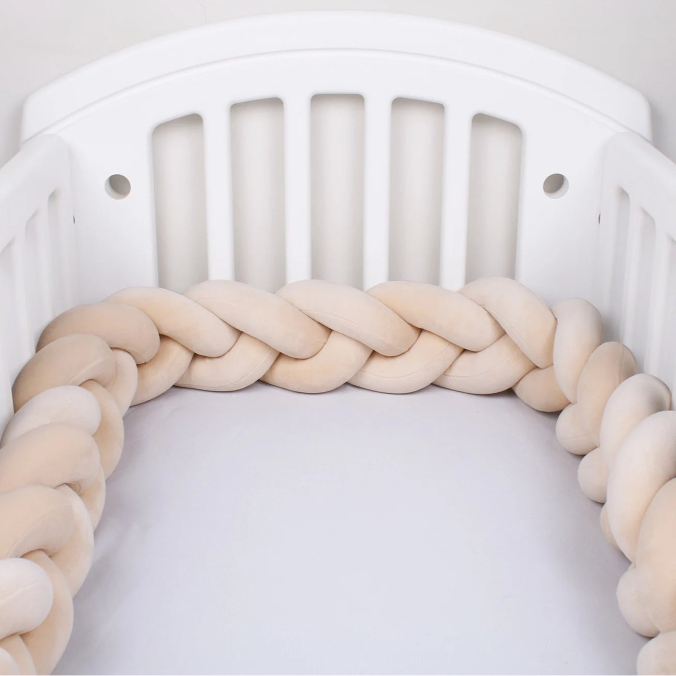 Tour de lit bebe ultradoux beige -idealechambredebb.com