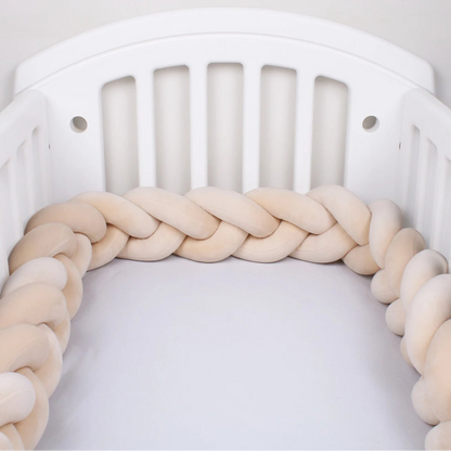 Tour de lit bebe ultradoux beige -idealechambredebb.com
