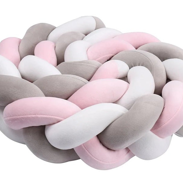 Tour de lit bebe ultradoux blanc gris - Chambre de Bébé Idéale