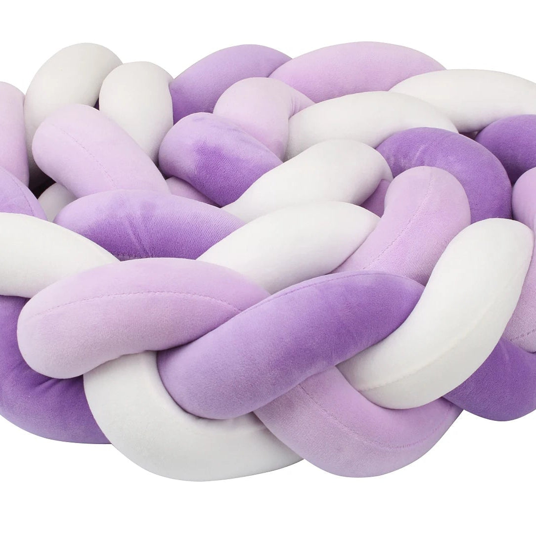 Tour-de-lit-bebe-ultradoux-blanc-rosemauve - idealechambredebb.com